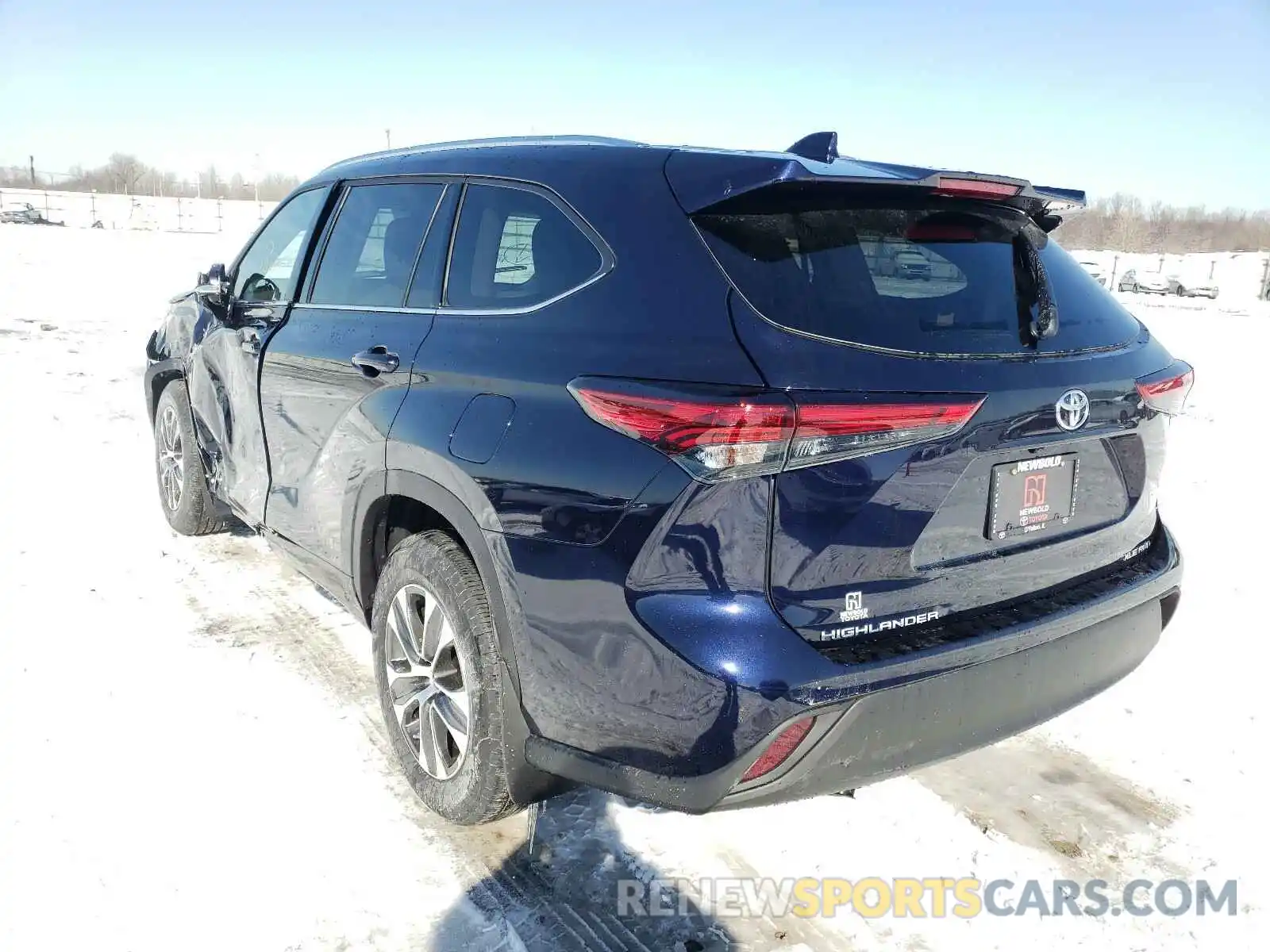 3 Photograph of a damaged car 5TDGZRBH2MS078536 TOYOTA HIGHLANDER 2021