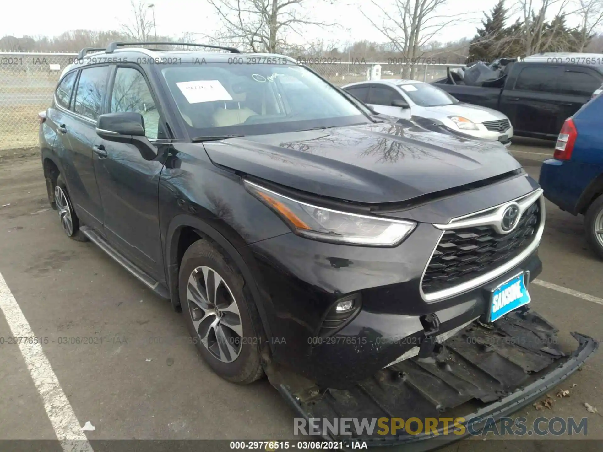 1 Photograph of a damaged car 5TDGZRBH2MS081016 TOYOTA HIGHLANDER 2021