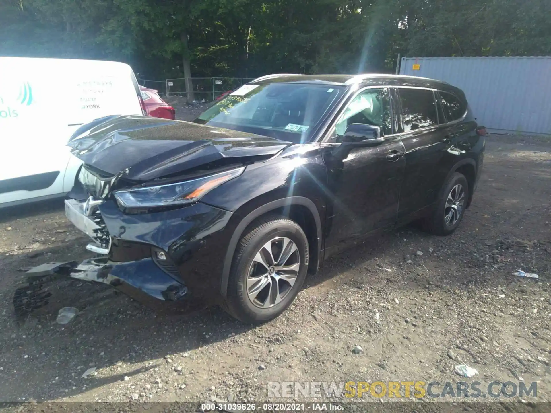 2 Photograph of a damaged car 5TDGZRBH2MS083106 TOYOTA HIGHLANDER 2021