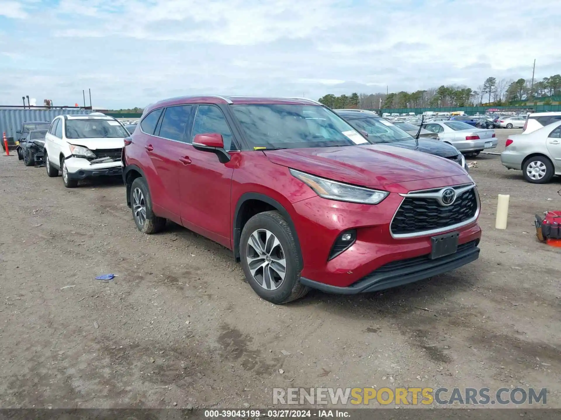 1 Photograph of a damaged car 5TDGZRBH2MS105802 TOYOTA HIGHLANDER 2021