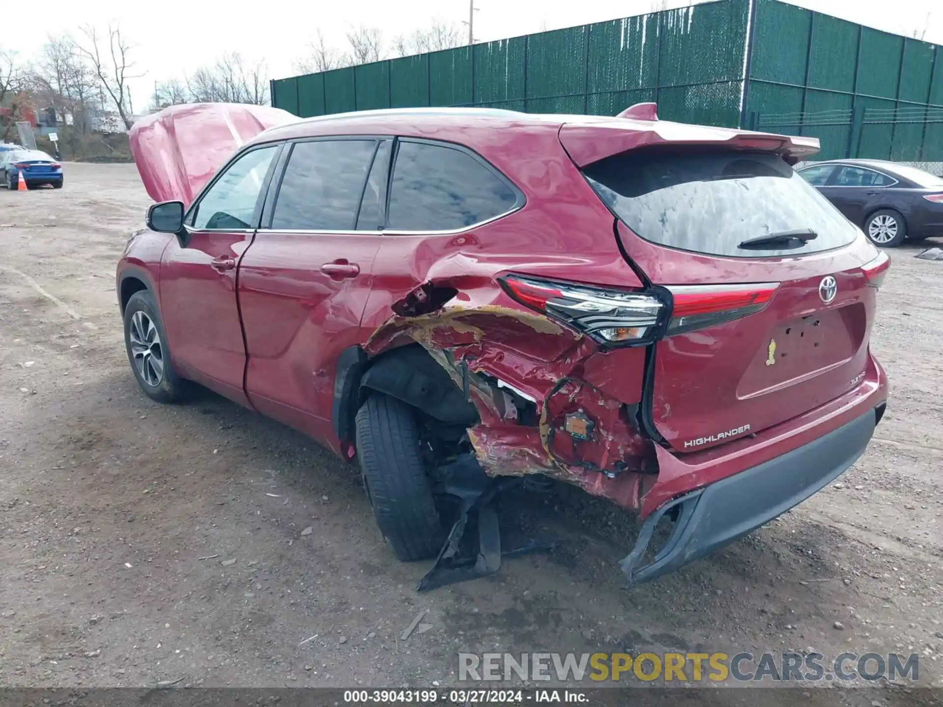 3 Photograph of a damaged car 5TDGZRBH2MS105802 TOYOTA HIGHLANDER 2021