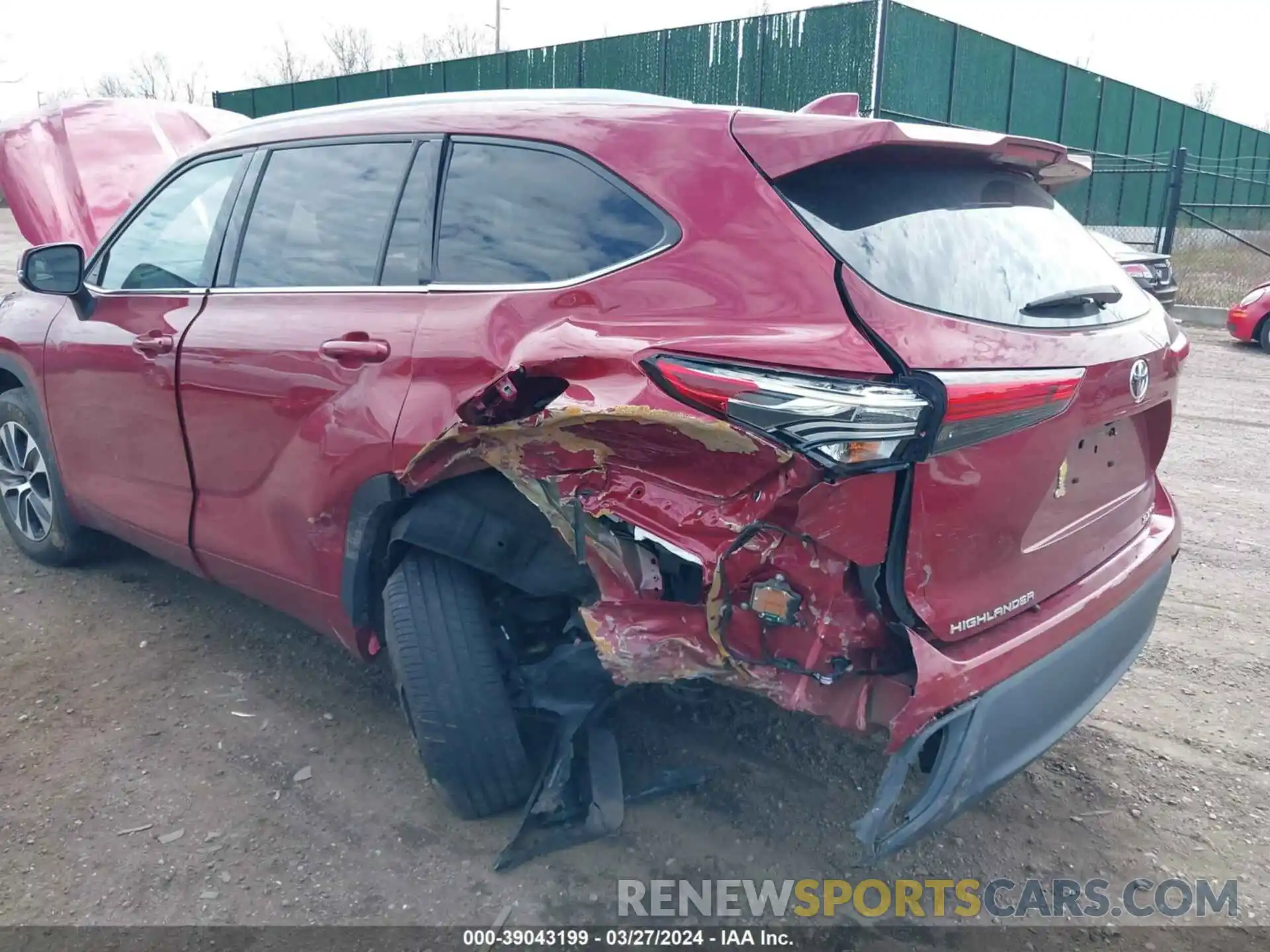 6 Photograph of a damaged car 5TDGZRBH2MS105802 TOYOTA HIGHLANDER 2021