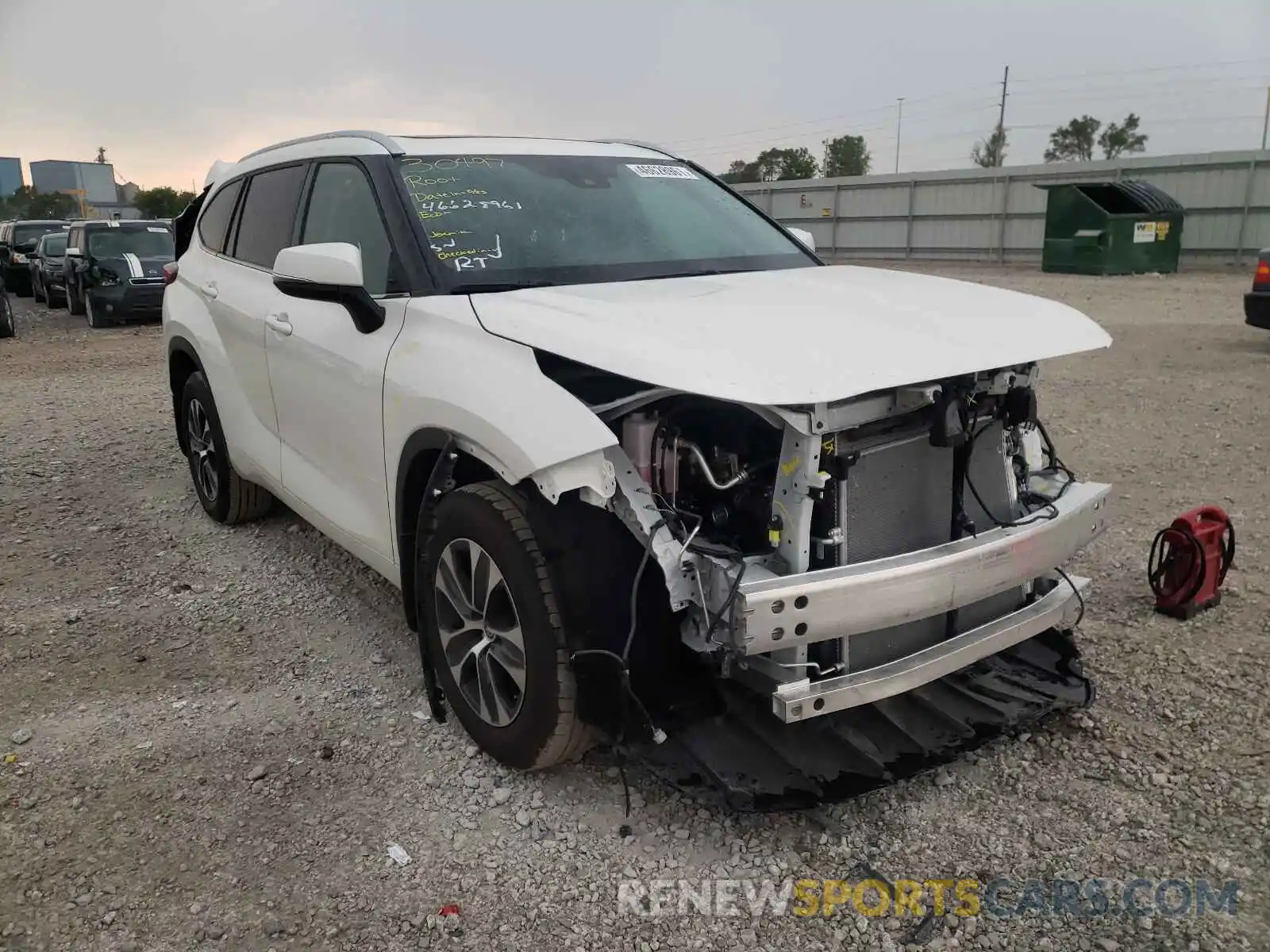 1 Photograph of a damaged car 5TDGZRBH2MS107288 TOYOTA HIGHLANDER 2021