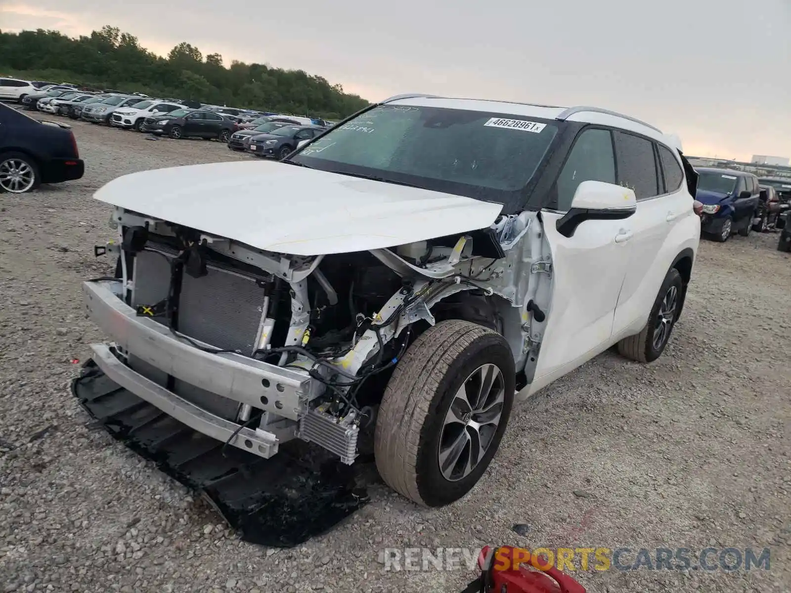 2 Photograph of a damaged car 5TDGZRBH2MS107288 TOYOTA HIGHLANDER 2021