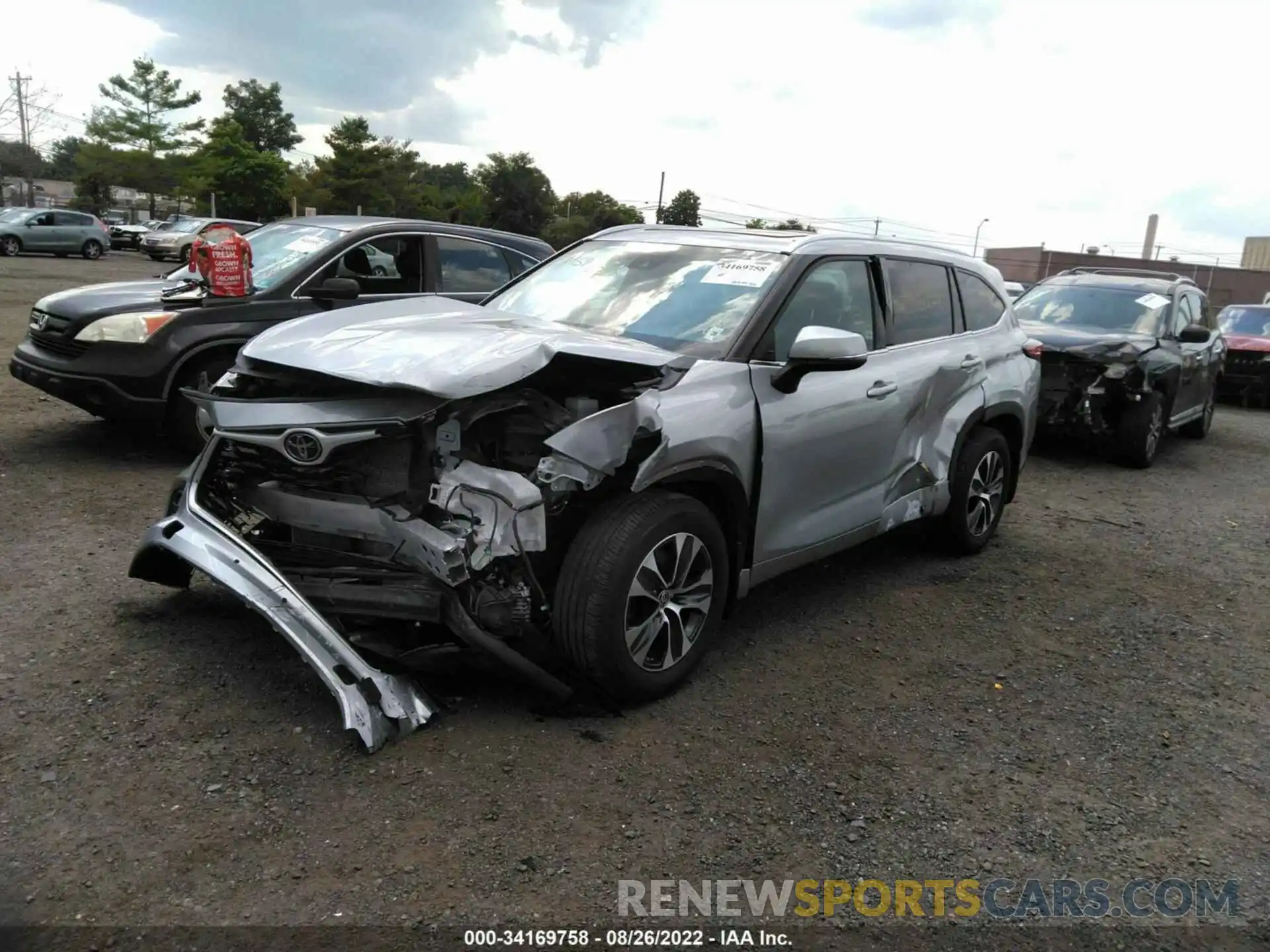 2 Photograph of a damaged car 5TDGZRBH2MS124981 TOYOTA HIGHLANDER 2021