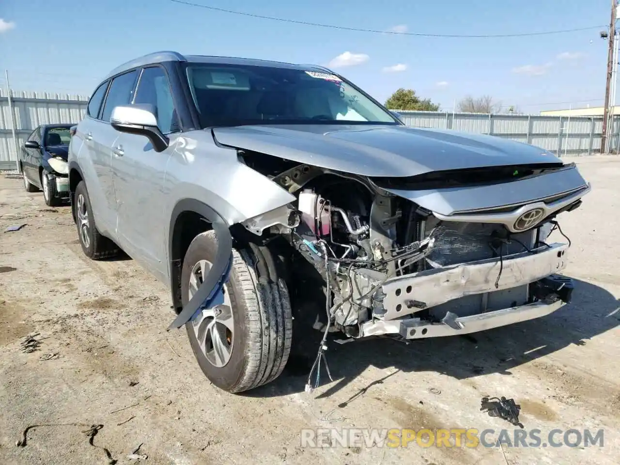 1 Photograph of a damaged car 5TDGZRBH2MS148651 TOYOTA HIGHLANDER 2021