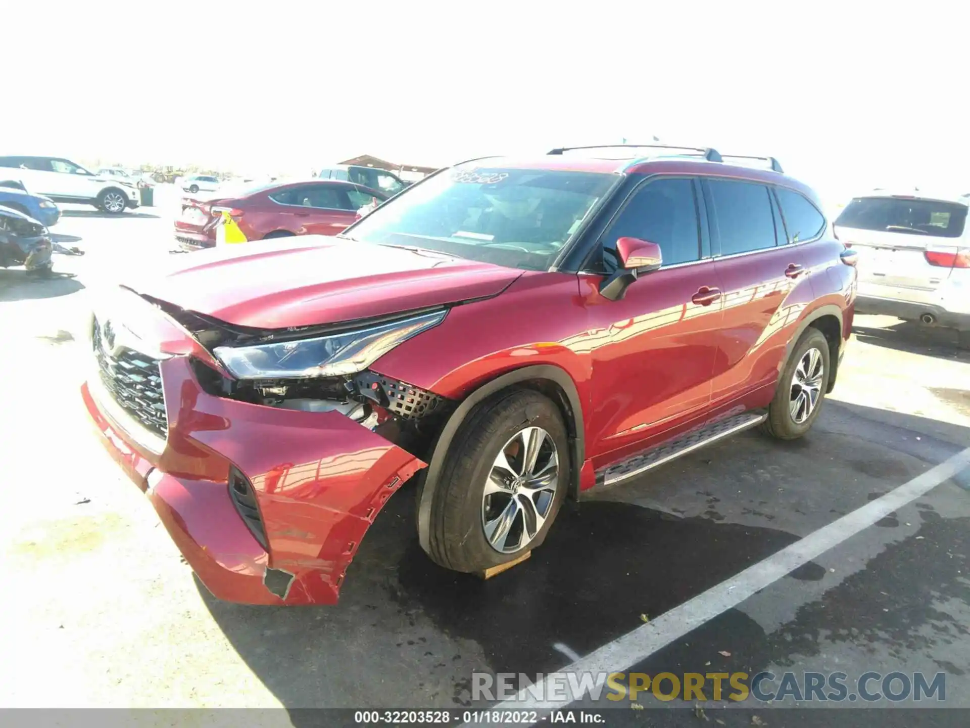 2 Photograph of a damaged car 5TDGZRBH2MS151078 TOYOTA HIGHLANDER 2021