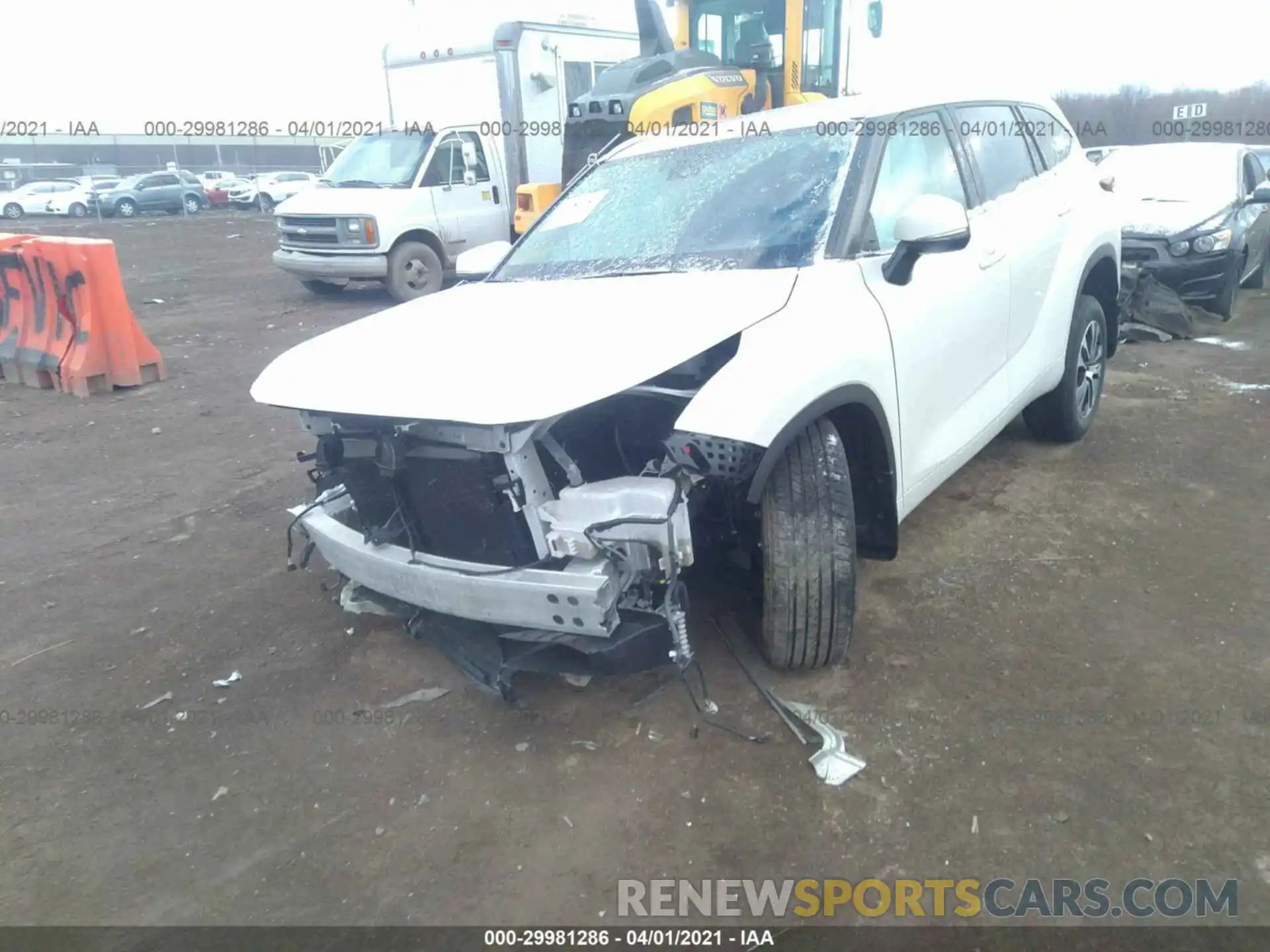 2 Фотография поврежденного автомобиля 5TDGZRBH2MS526905 TOYOTA HIGHLANDER 2021