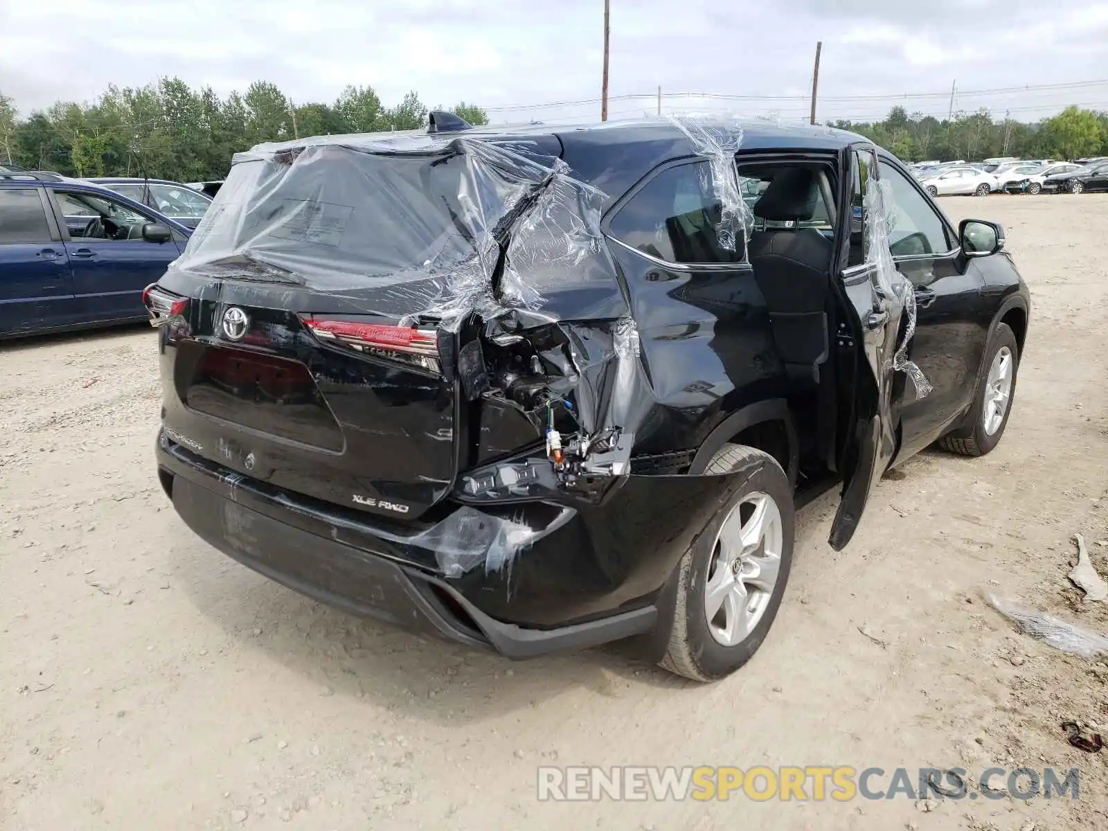 4 Фотография поврежденного автомобиля 5TDGZRBH2MS536186 TOYOTA HIGHLANDER 2021