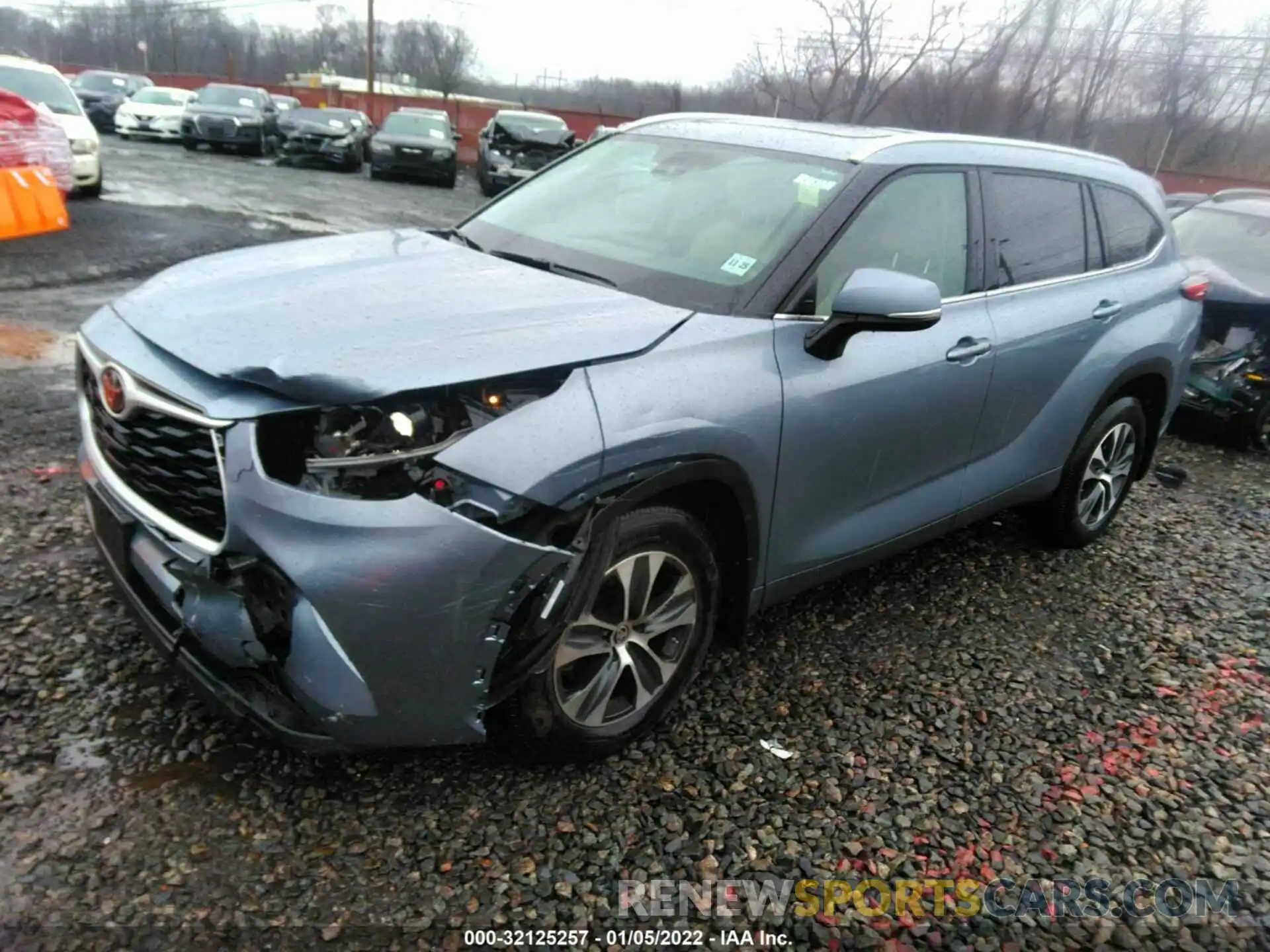 2 Photograph of a damaged car 5TDGZRBH3MS062393 TOYOTA HIGHLANDER 2021