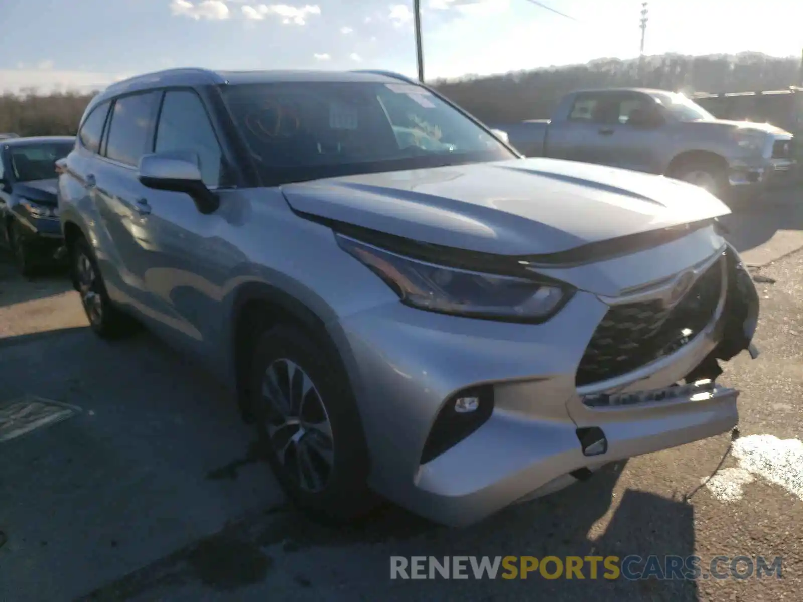 1 Photograph of a damaged car 5TDGZRBH3MS064614 TOYOTA HIGHLANDER 2021