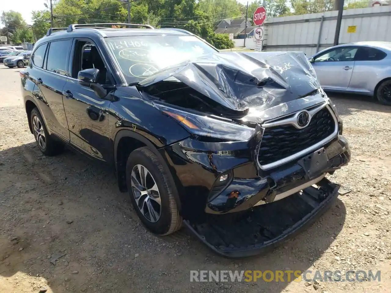 1 Photograph of a damaged car 5TDGZRBH3MS071997 TOYOTA HIGHLANDER 2021