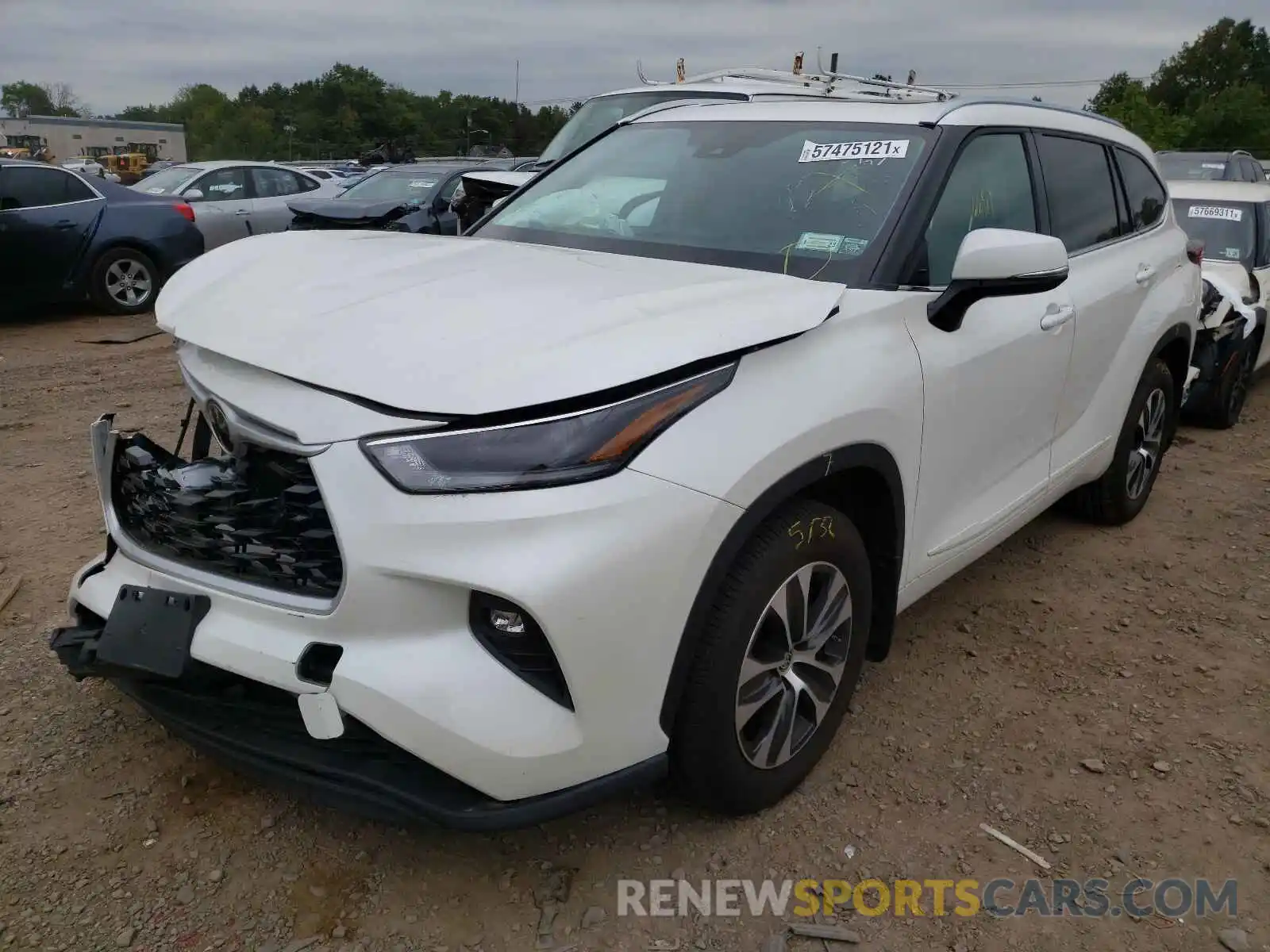 2 Photograph of a damaged car 5TDGZRBH3MS076438 TOYOTA HIGHLANDER 2021