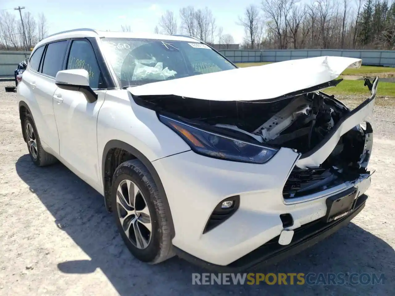 1 Photograph of a damaged car 5TDGZRBH3MS080876 TOYOTA HIGHLANDER 2021