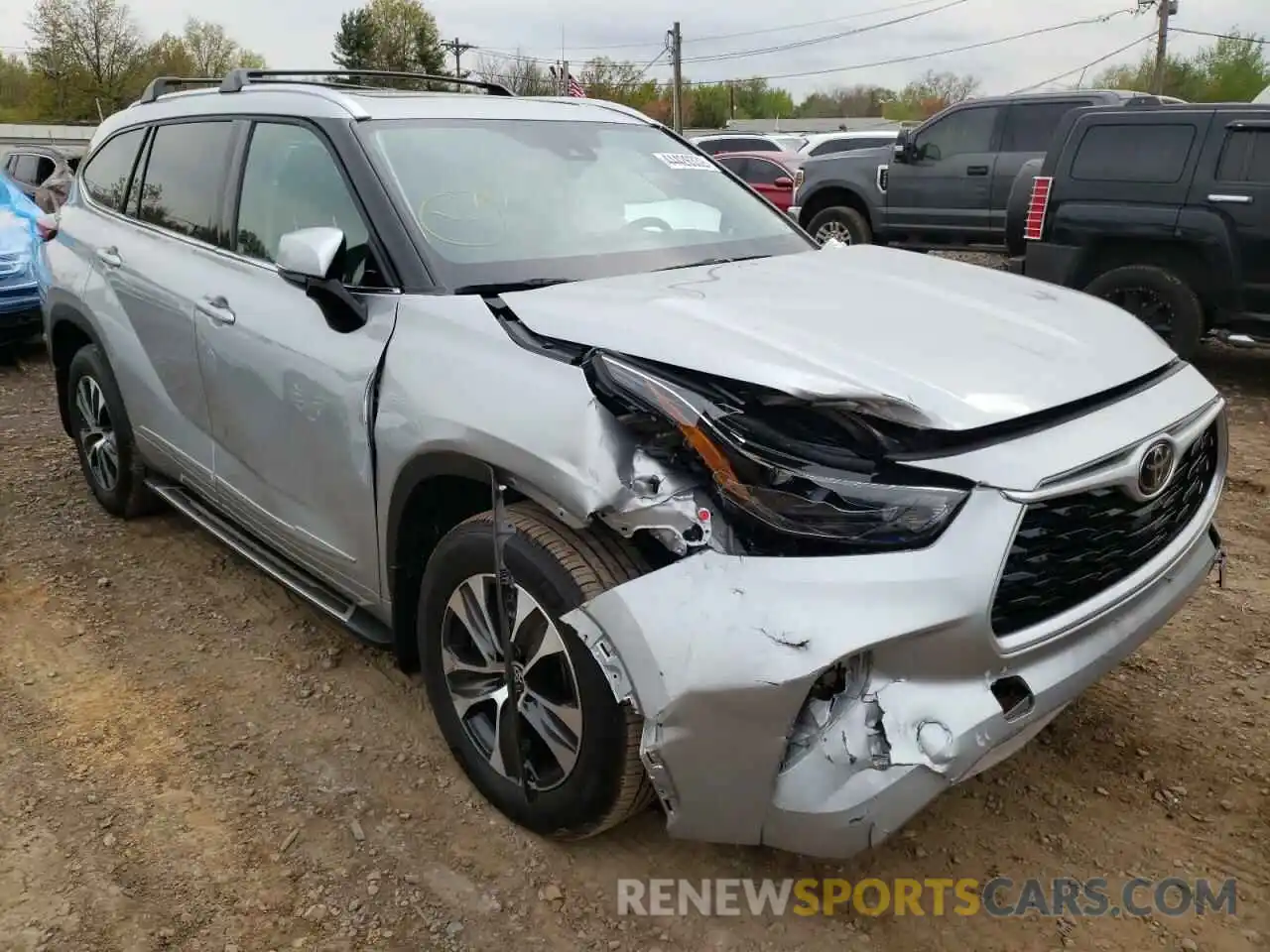 1 Photograph of a damaged car 5TDGZRBH3MS081218 TOYOTA HIGHLANDER 2021