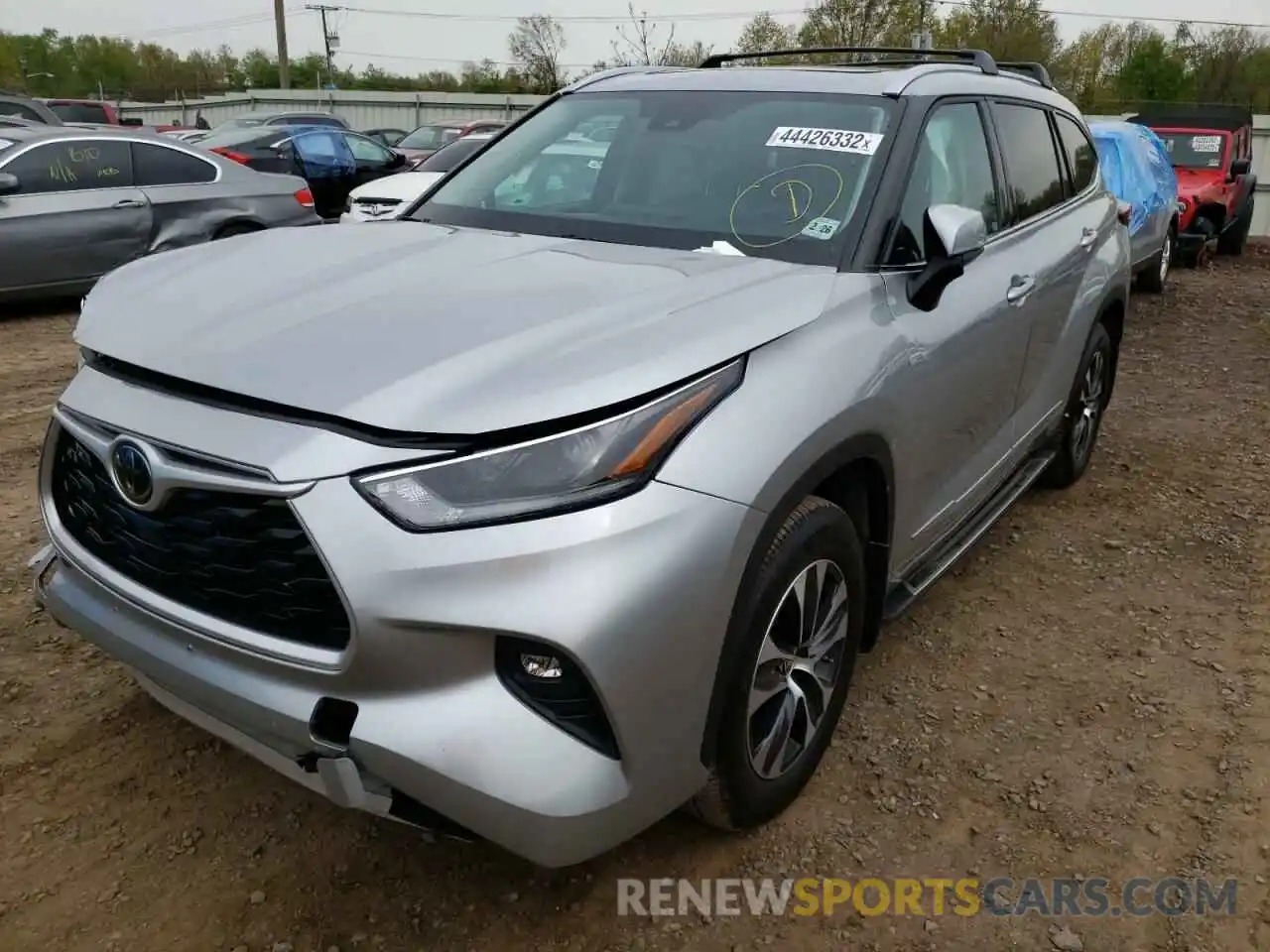 2 Photograph of a damaged car 5TDGZRBH3MS081218 TOYOTA HIGHLANDER 2021