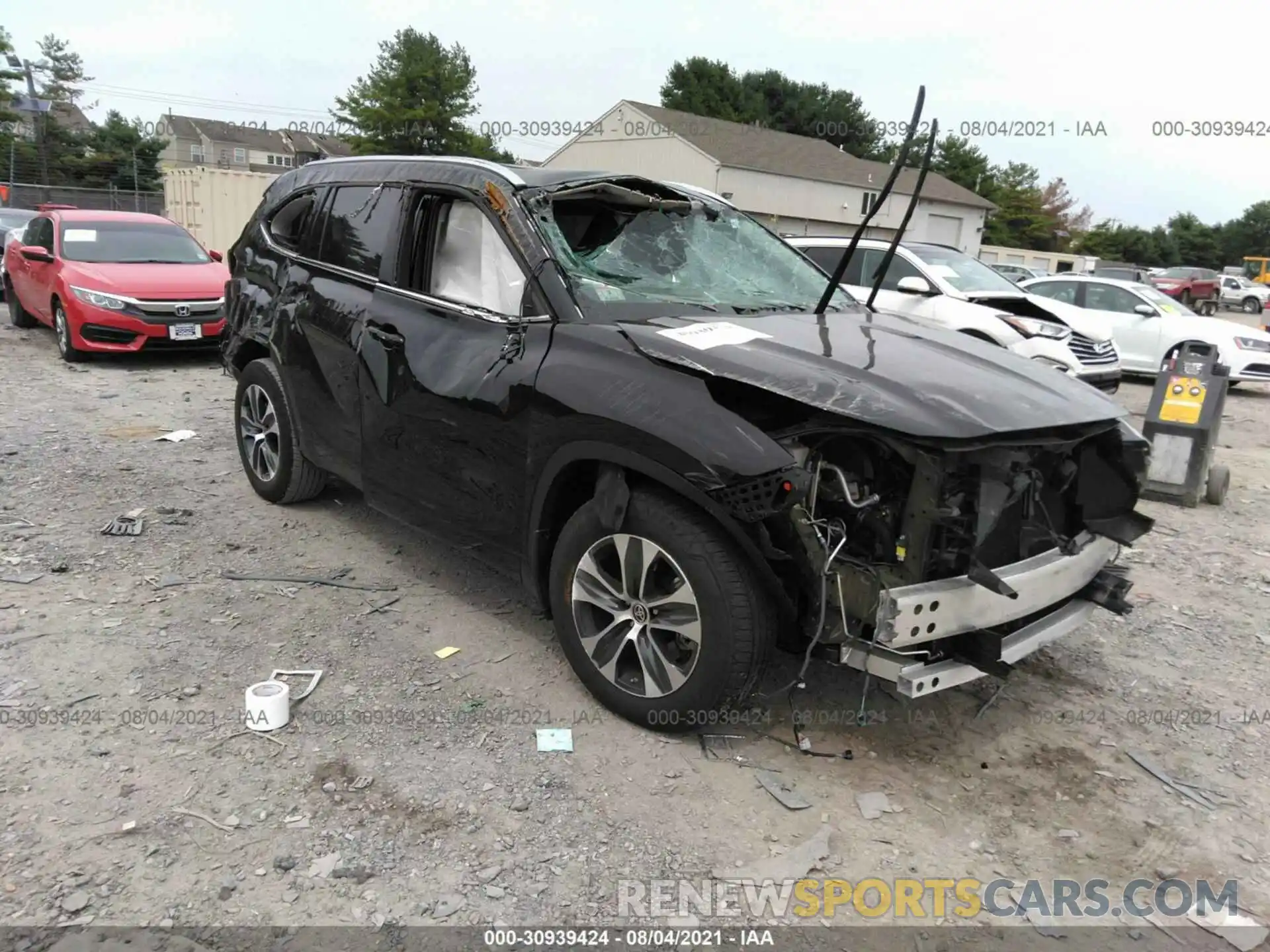 1 Photograph of a damaged car 5TDGZRBH3MS089917 TOYOTA HIGHLANDER 2021