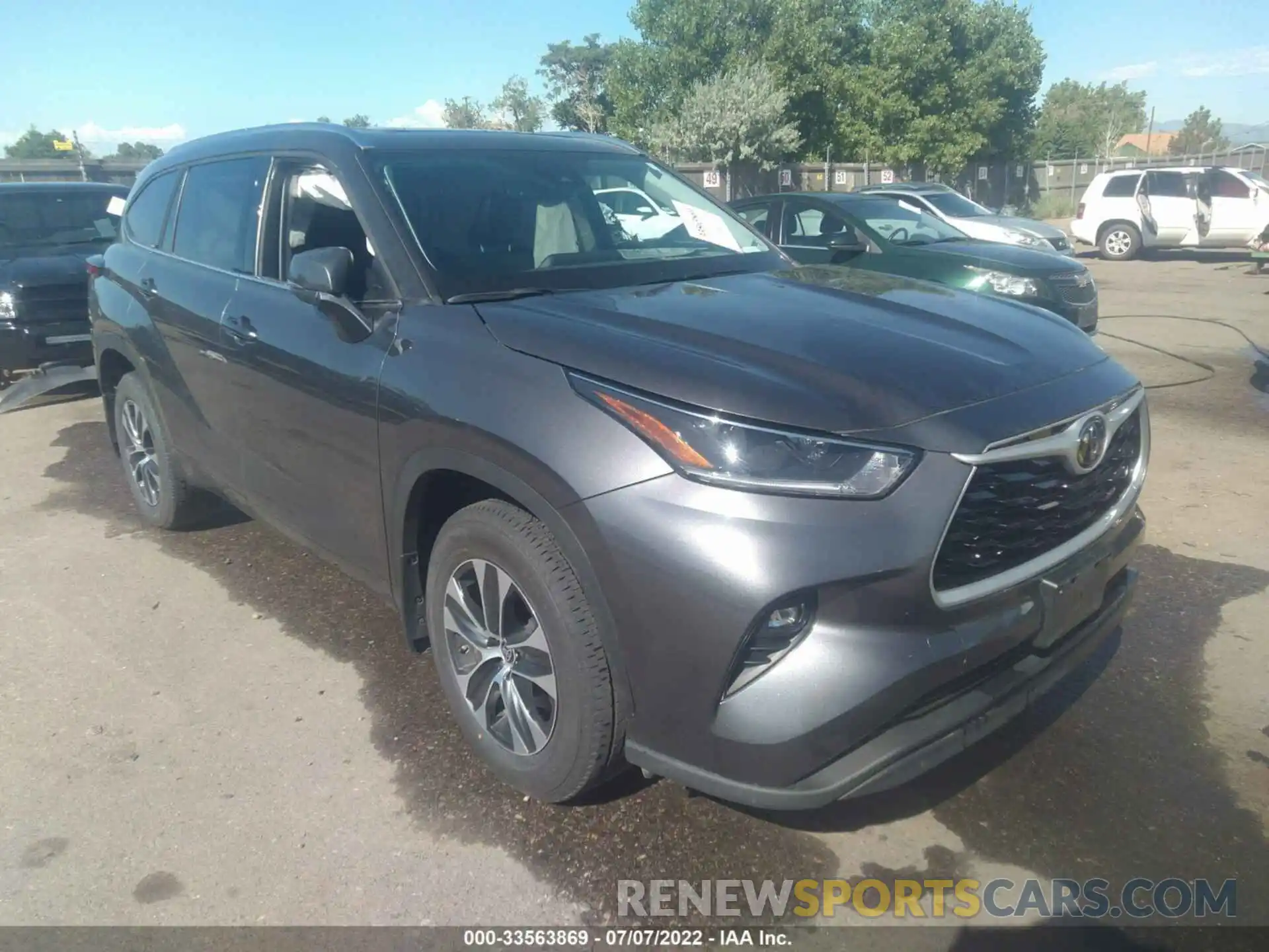 1 Photograph of a damaged car 5TDGZRBH3MS128070 TOYOTA HIGHLANDER 2021