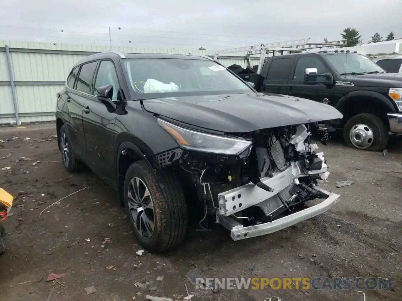 1 Photograph of a damaged car 5TDGZRBH3MS139389 TOYOTA HIGHLANDER 2021