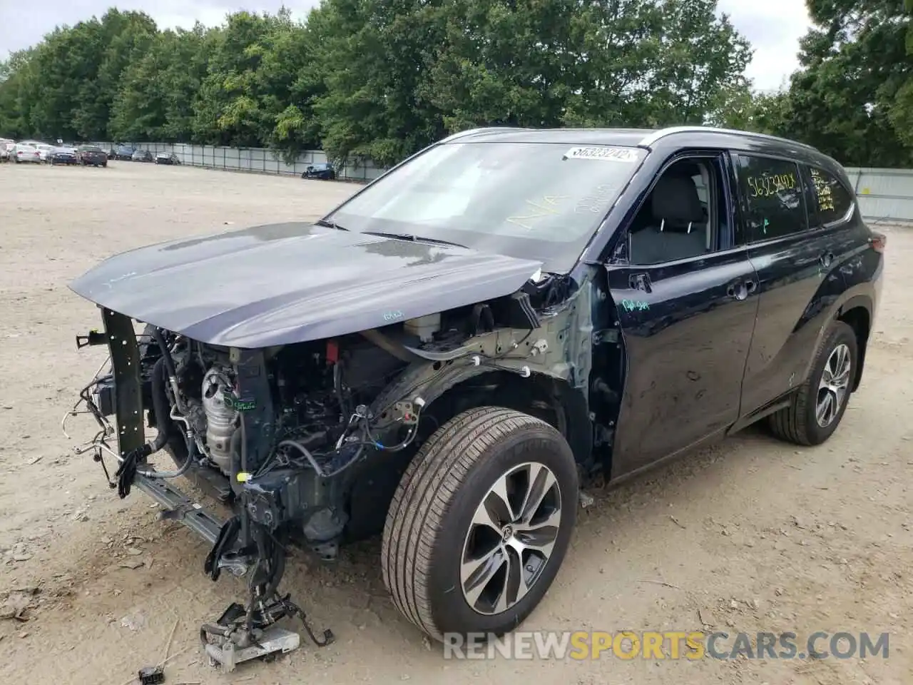 2 Photograph of a damaged car 5TDGZRBH3MS526945 TOYOTA HIGHLANDER 2021