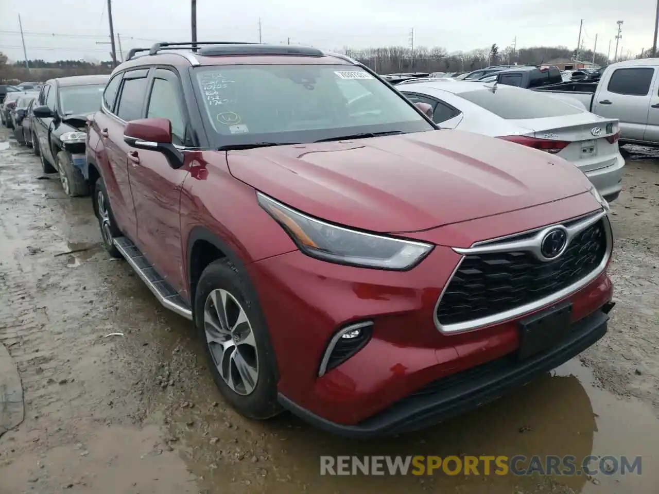 1 Photograph of a damaged car 5TDGZRBH3MS527867 TOYOTA HIGHLANDER 2021