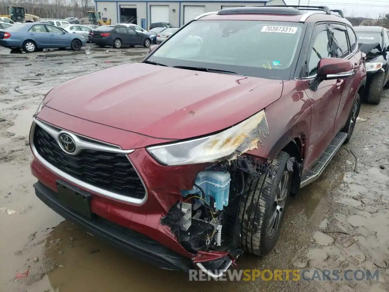 2 Photograph of a damaged car 5TDGZRBH3MS527867 TOYOTA HIGHLANDER 2021