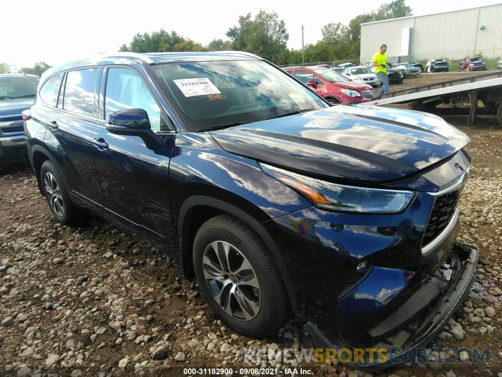 1 Photograph of a damaged car 5TDGZRBH3MS532633 TOYOTA HIGHLANDER 2021