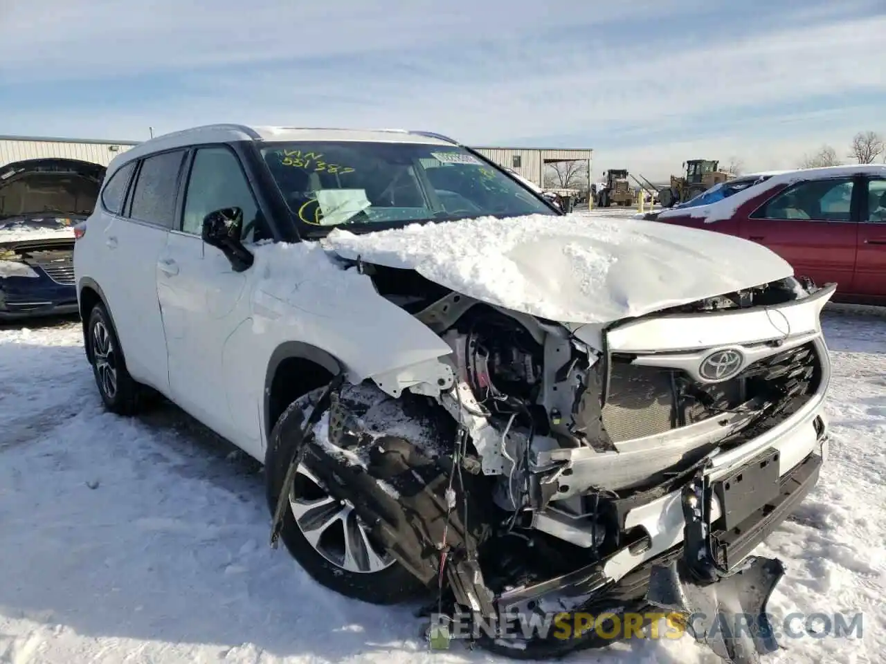 1 Photograph of a damaged car 5TDGZRBH3MS551389 TOYOTA HIGHLANDER 2021