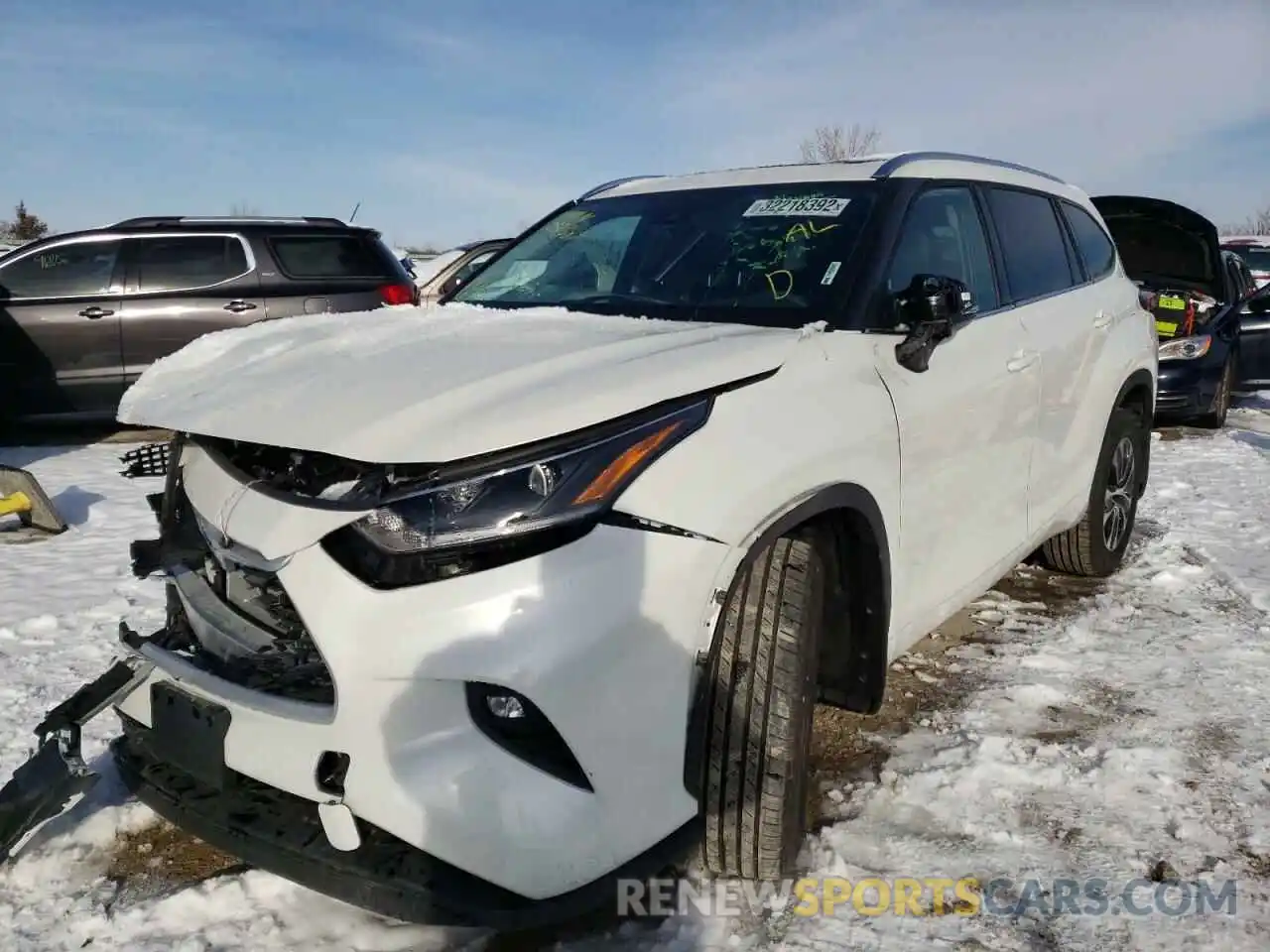 2 Photograph of a damaged car 5TDGZRBH3MS551389 TOYOTA HIGHLANDER 2021