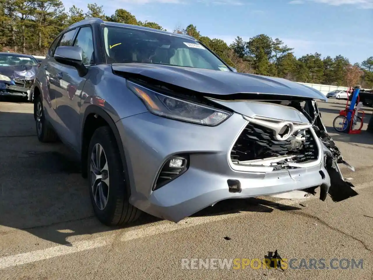 1 Photograph of a damaged car 5TDGZRBH4MS077596 TOYOTA HIGHLANDER 2021