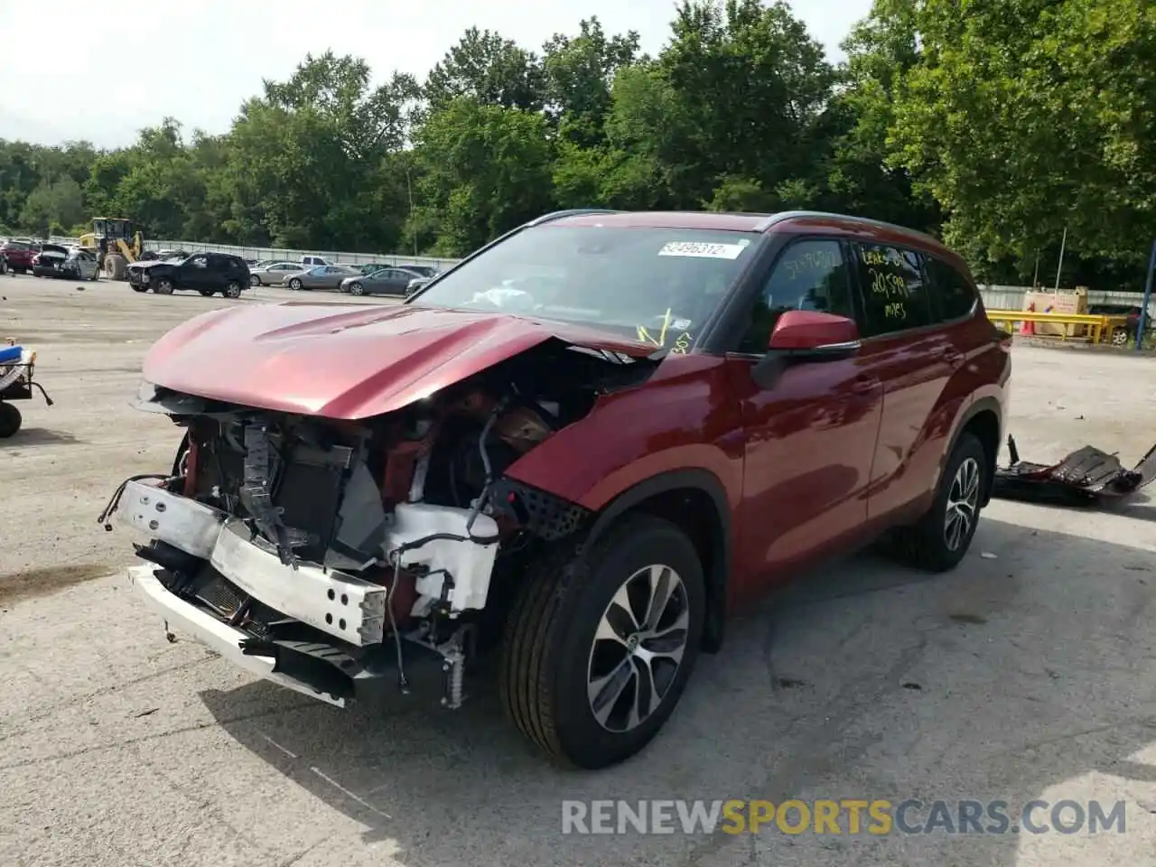 2 Photograph of a damaged car 5TDGZRBH4MS089294 TOYOTA HIGHLANDER 2021