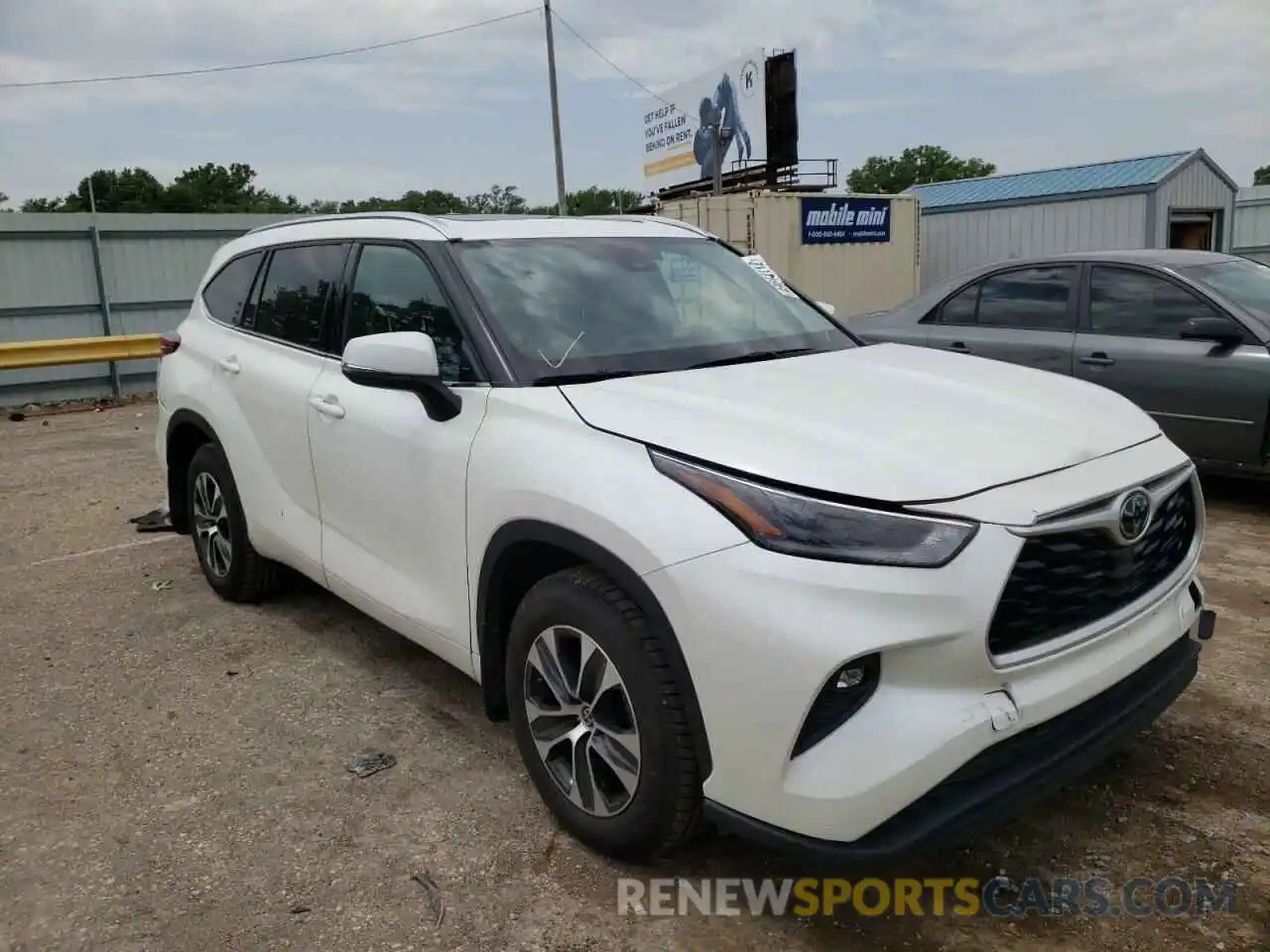 1 Photograph of a damaged car 5TDGZRBH4MS095354 TOYOTA HIGHLANDER 2021