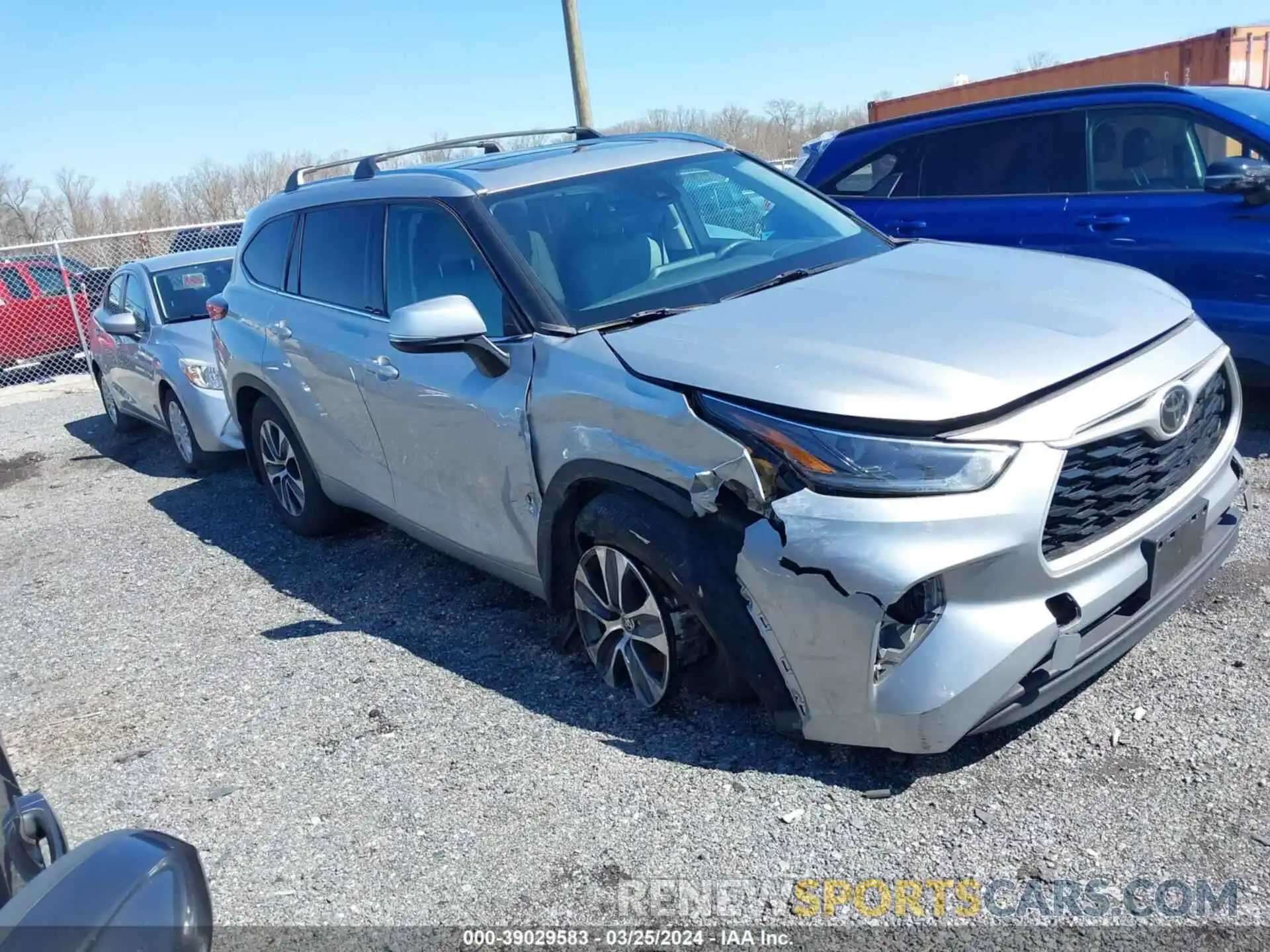 1 Photograph of a damaged car 5TDGZRBH4MS112699 TOYOTA HIGHLANDER 2021