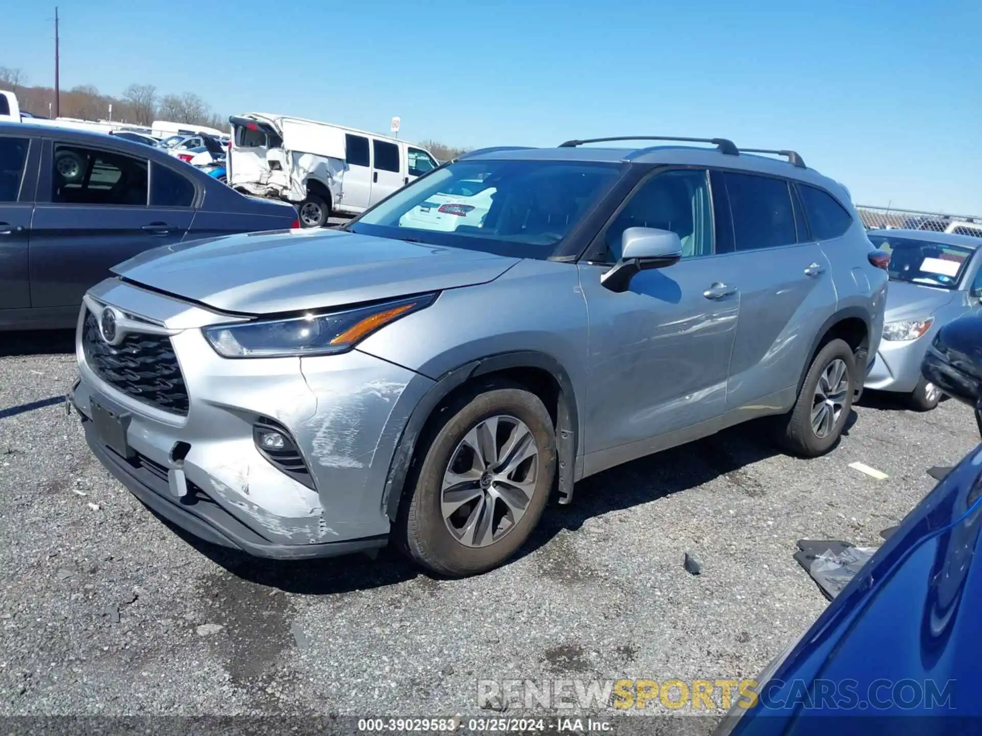 2 Photograph of a damaged car 5TDGZRBH4MS112699 TOYOTA HIGHLANDER 2021