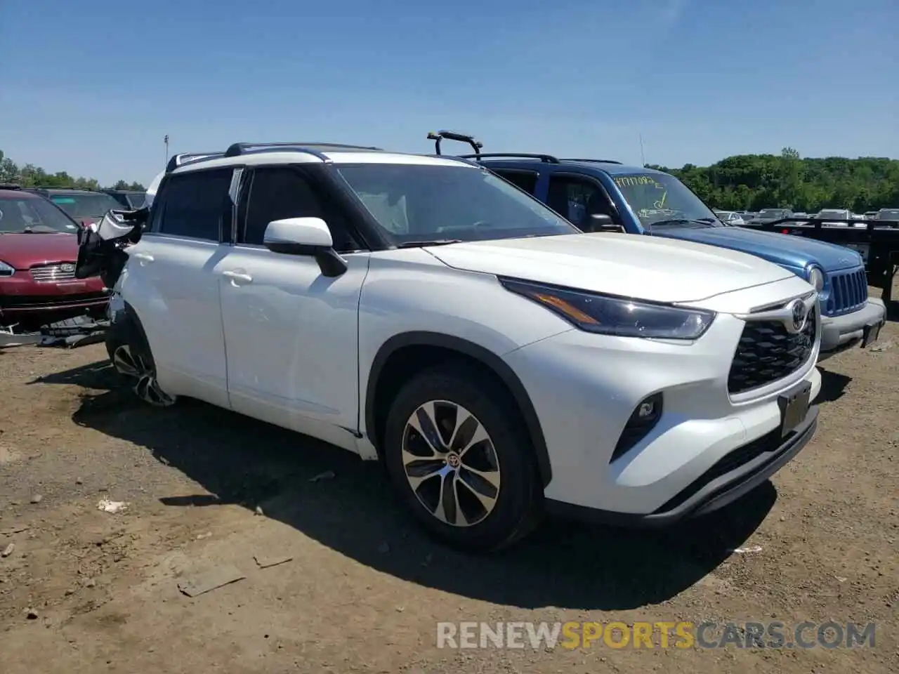 1 Photograph of a damaged car 5TDGZRBH4MS126151 TOYOTA HIGHLANDER 2021