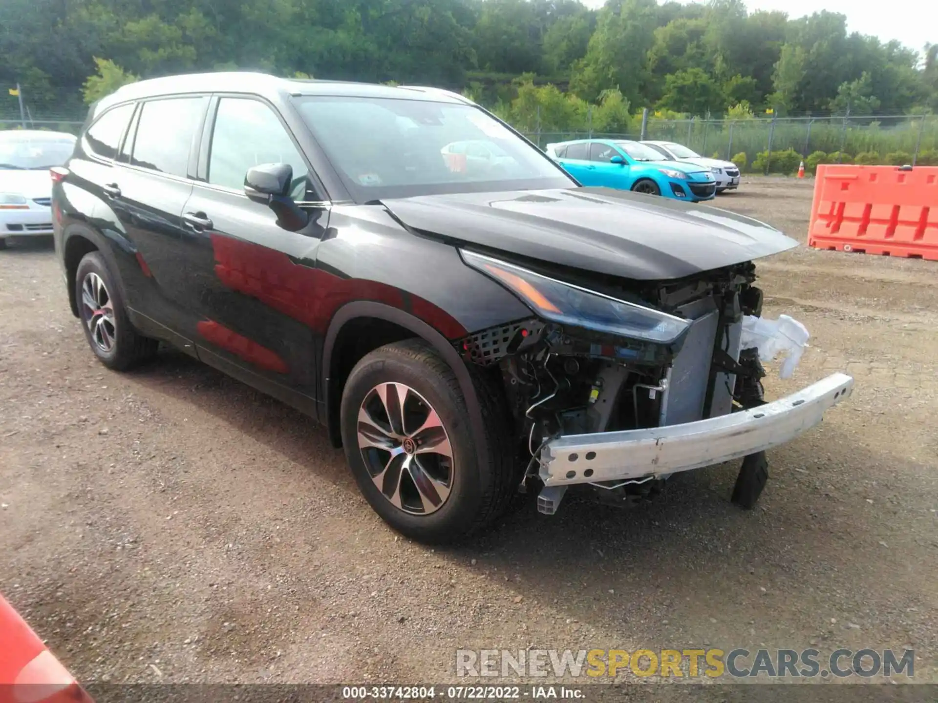 1 Photograph of a damaged car 5TDGZRBH4MS128353 TOYOTA HIGHLANDER 2021