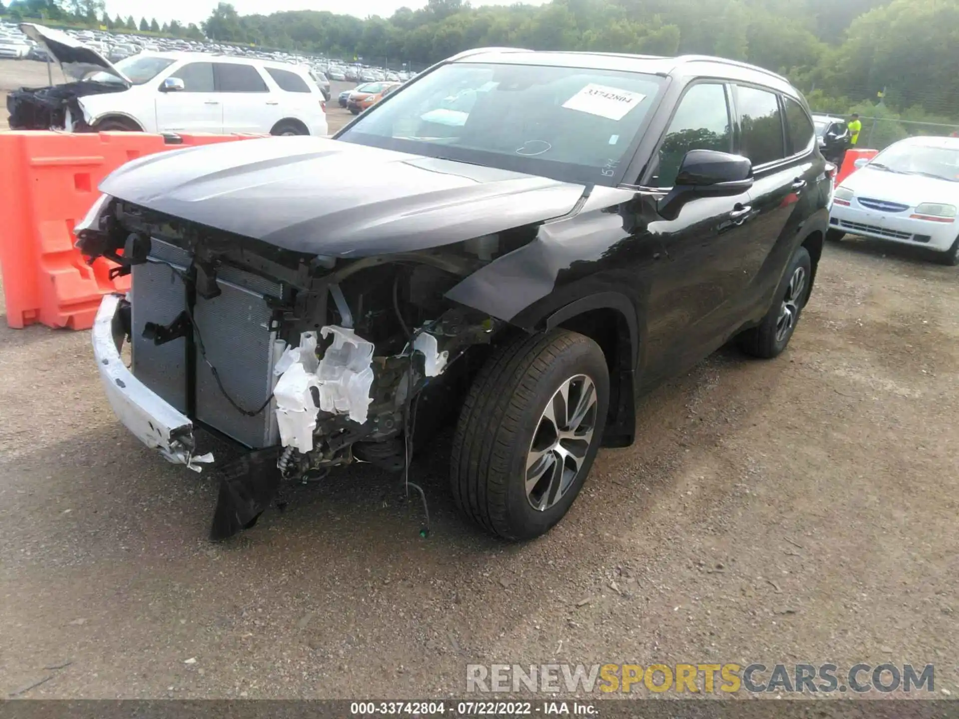 2 Photograph of a damaged car 5TDGZRBH4MS128353 TOYOTA HIGHLANDER 2021