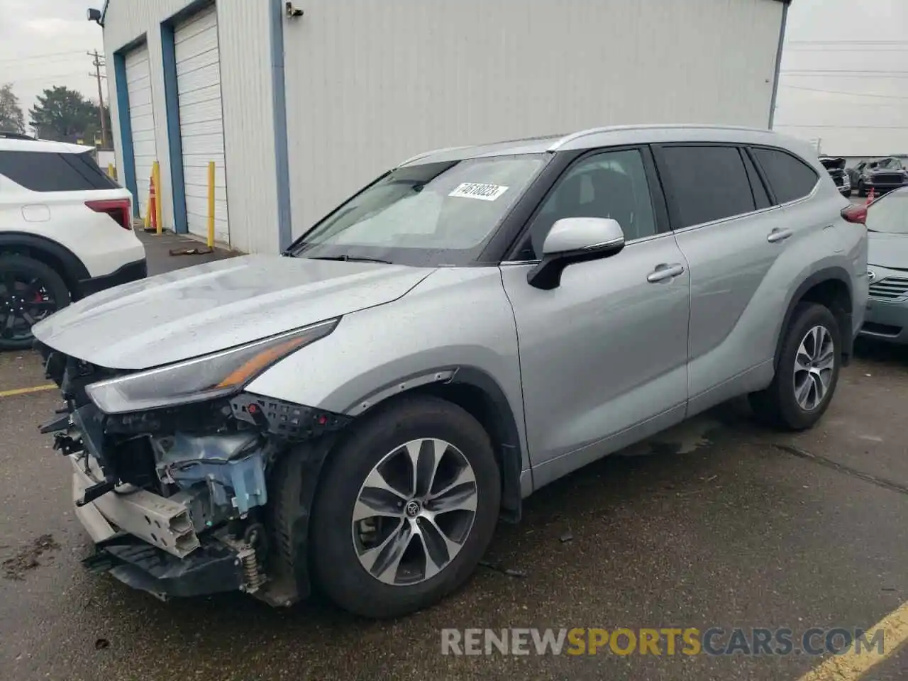 1 Photograph of a damaged car 5TDGZRBH4MS525688 TOYOTA HIGHLANDER 2021