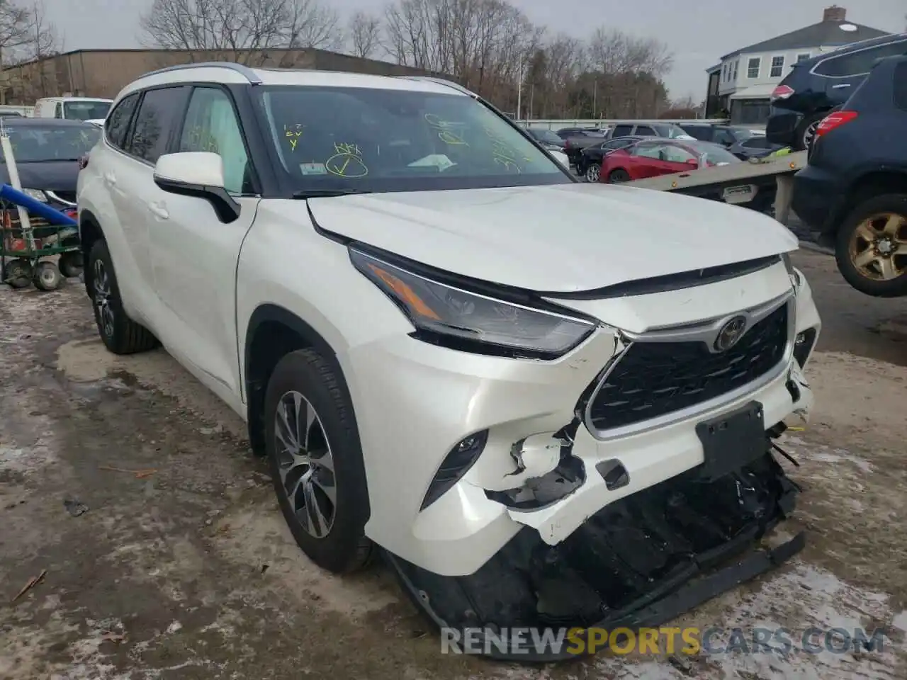 1 Photograph of a damaged car 5TDGZRBH4MS528851 TOYOTA HIGHLANDER 2021