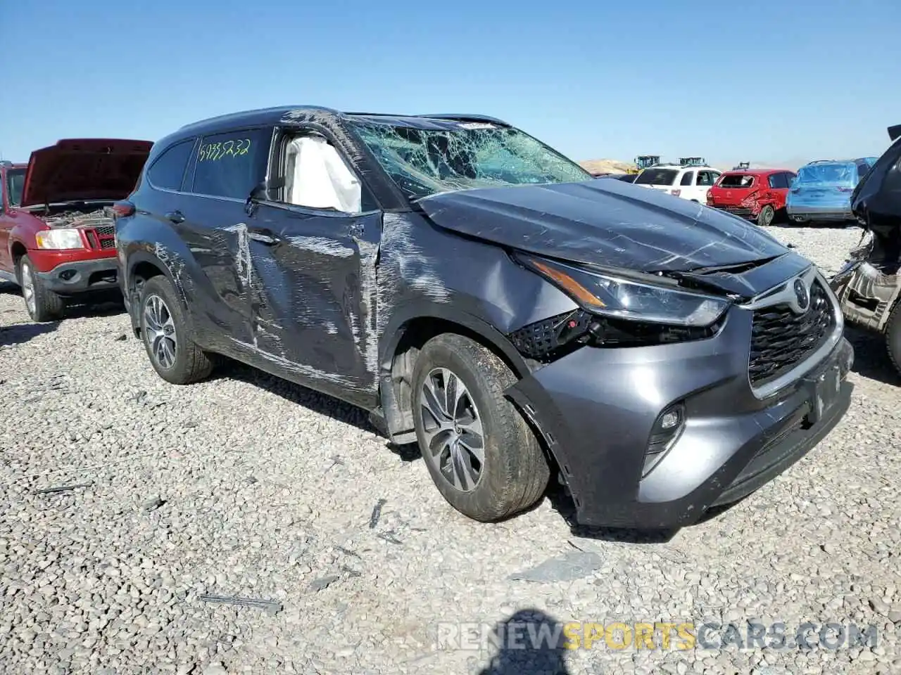 1 Photograph of a damaged car 5TDGZRBH4MS530745 TOYOTA HIGHLANDER 2021