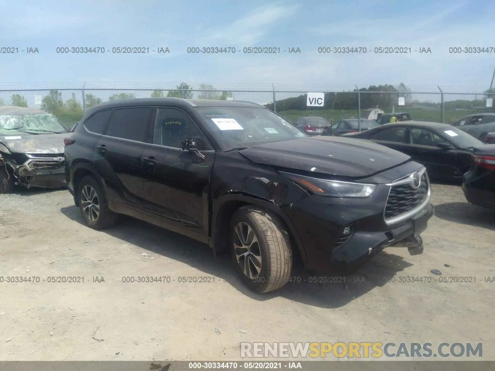 1 Photograph of a damaged car 5TDGZRBH4MS533970 TOYOTA HIGHLANDER 2021