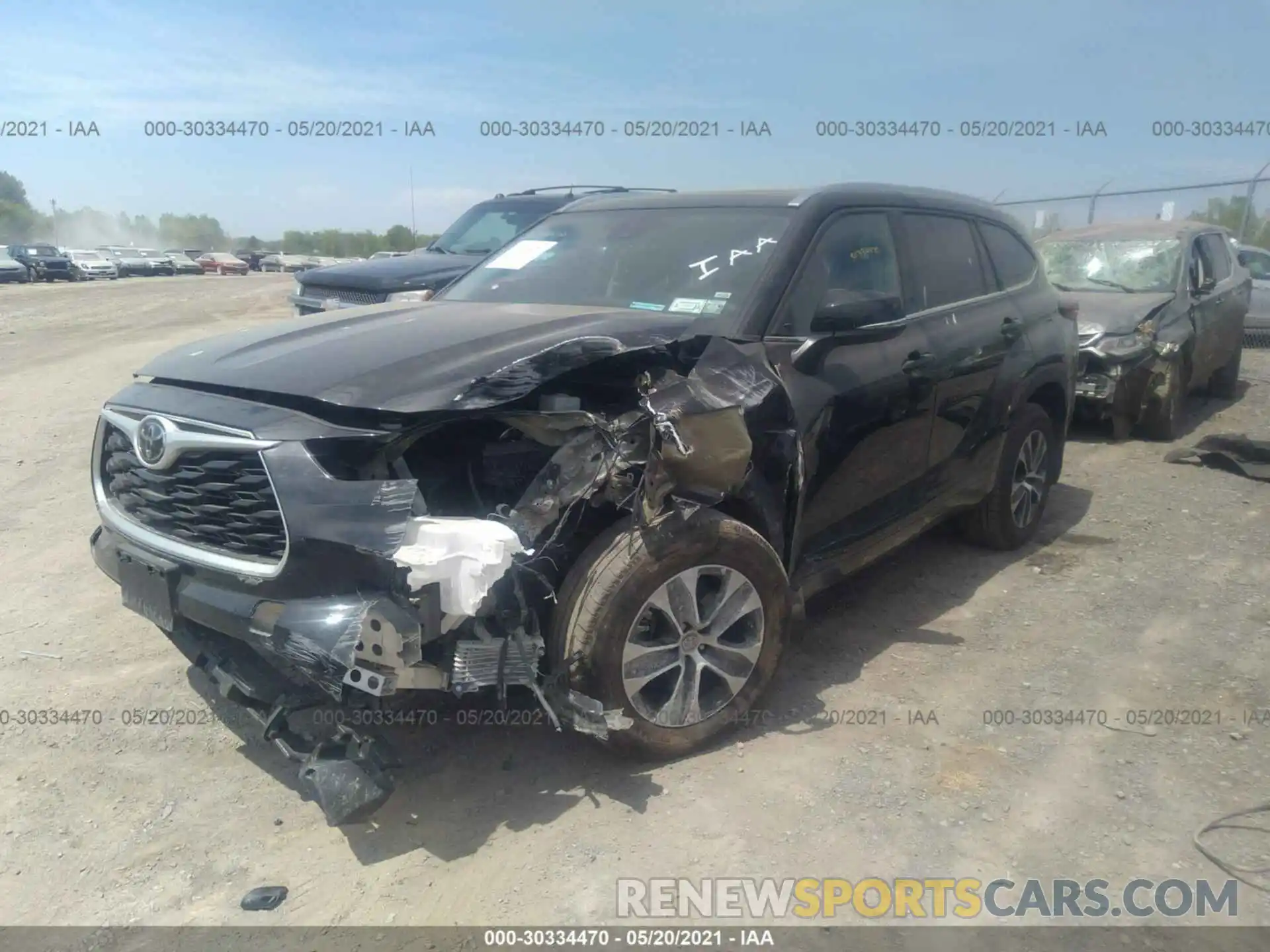 2 Photograph of a damaged car 5TDGZRBH4MS533970 TOYOTA HIGHLANDER 2021