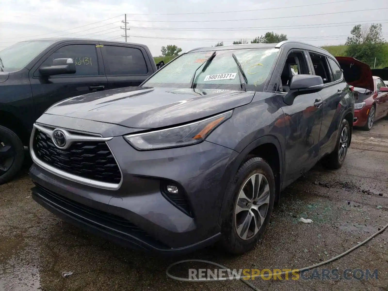 2 Photograph of a damaged car 5TDGZRBH4MS536013 TOYOTA HIGHLANDER 2021