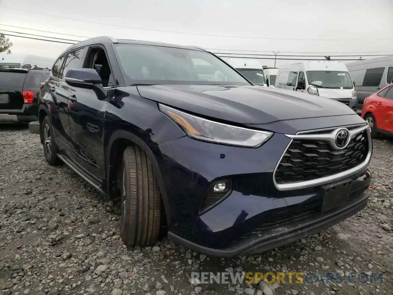 1 Photograph of a damaged car 5TDGZRBH4MS538439 TOYOTA HIGHLANDER 2021