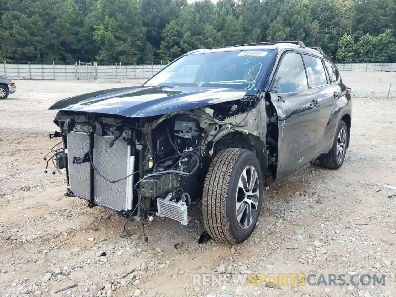 2 Photograph of a damaged car 5TDGZRBH4MS542362 TOYOTA HIGHLANDER 2021