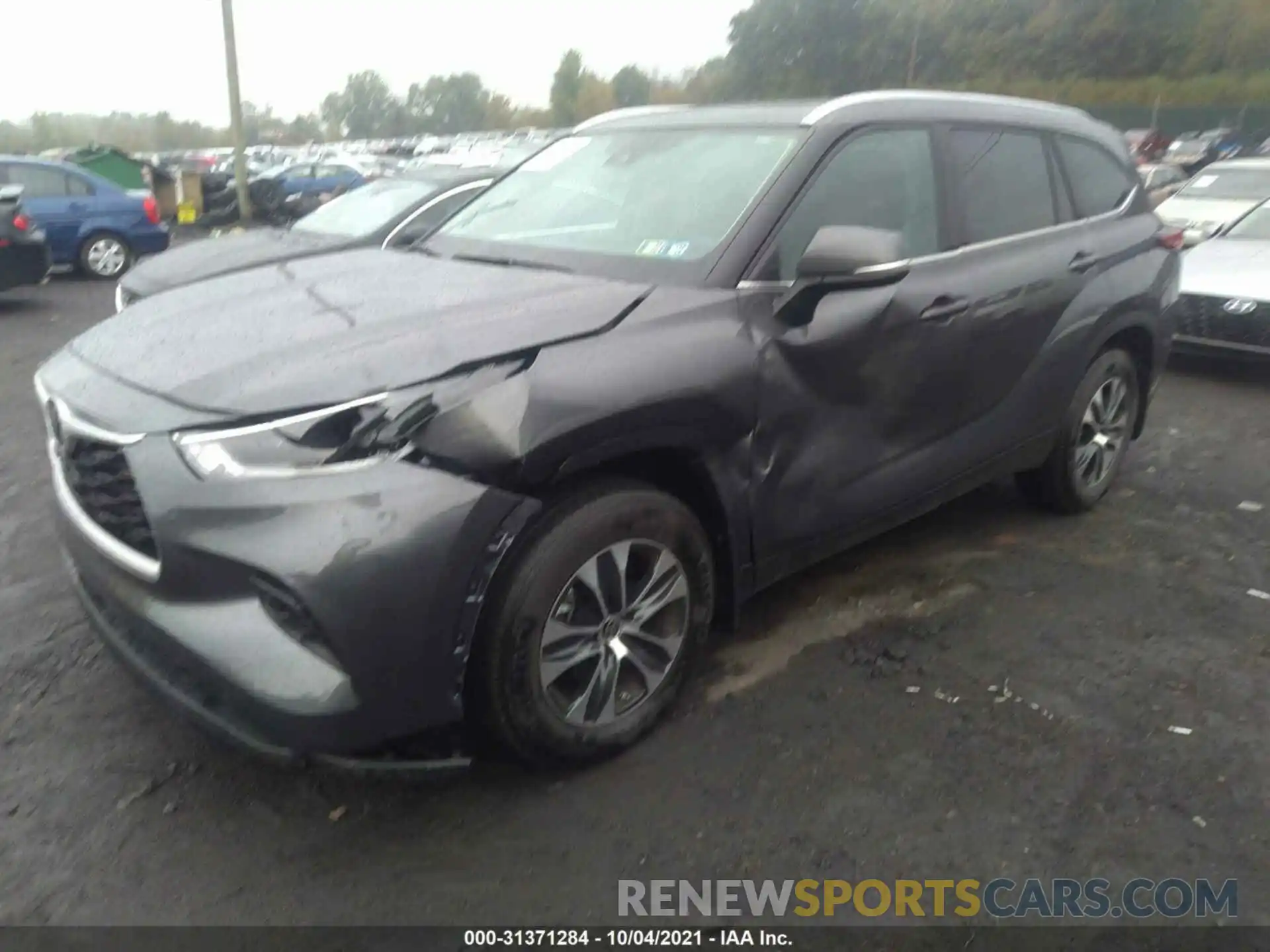 2 Photograph of a damaged car 5TDGZRBH4MS543446 TOYOTA HIGHLANDER 2021