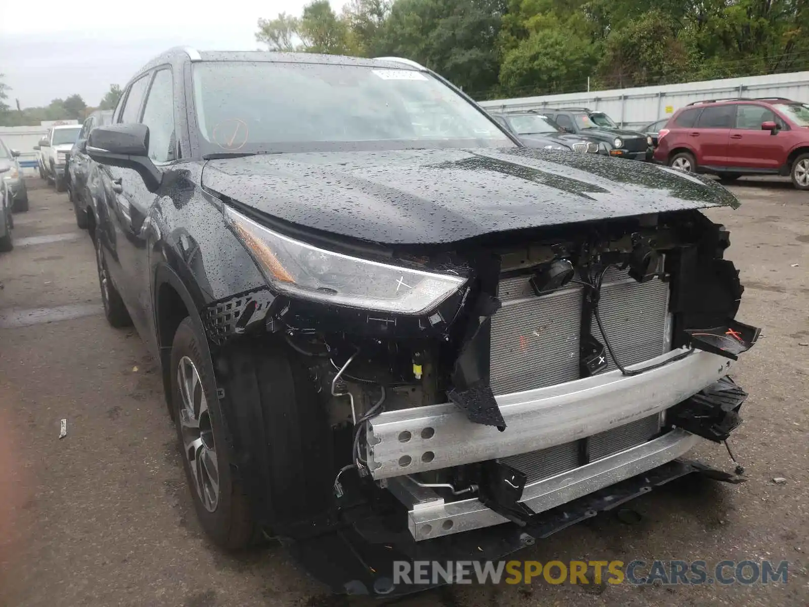 1 Photograph of a damaged car 5TDGZRBH4MS545715 TOYOTA HIGHLANDER 2021