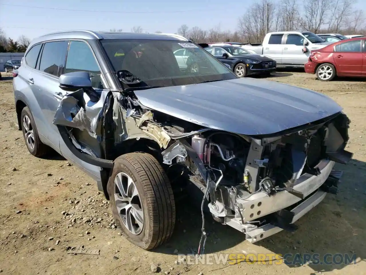 1 Photograph of a damaged car 5TDGZRBH5MS057521 TOYOTA HIGHLANDER 2021