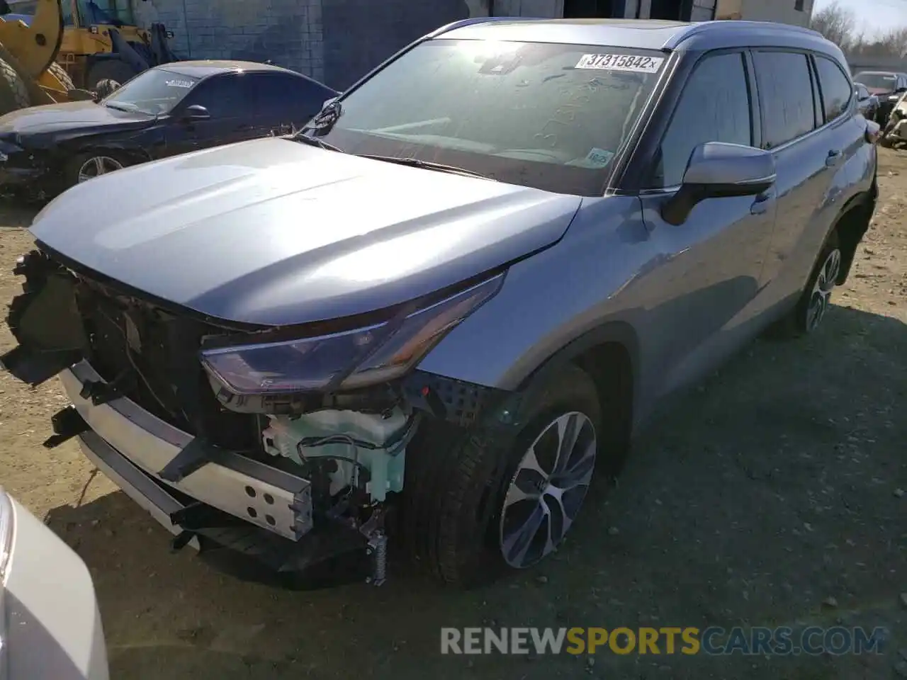 2 Photograph of a damaged car 5TDGZRBH5MS057521 TOYOTA HIGHLANDER 2021