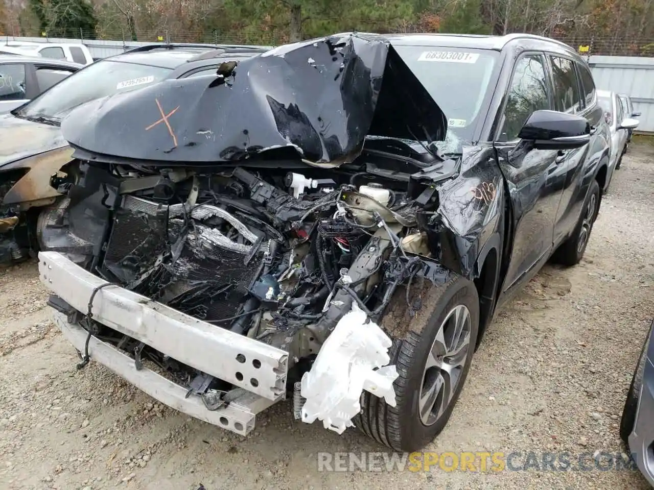 2 Photograph of a damaged car 5TDGZRBH5MS072620 TOYOTA HIGHLANDER 2021